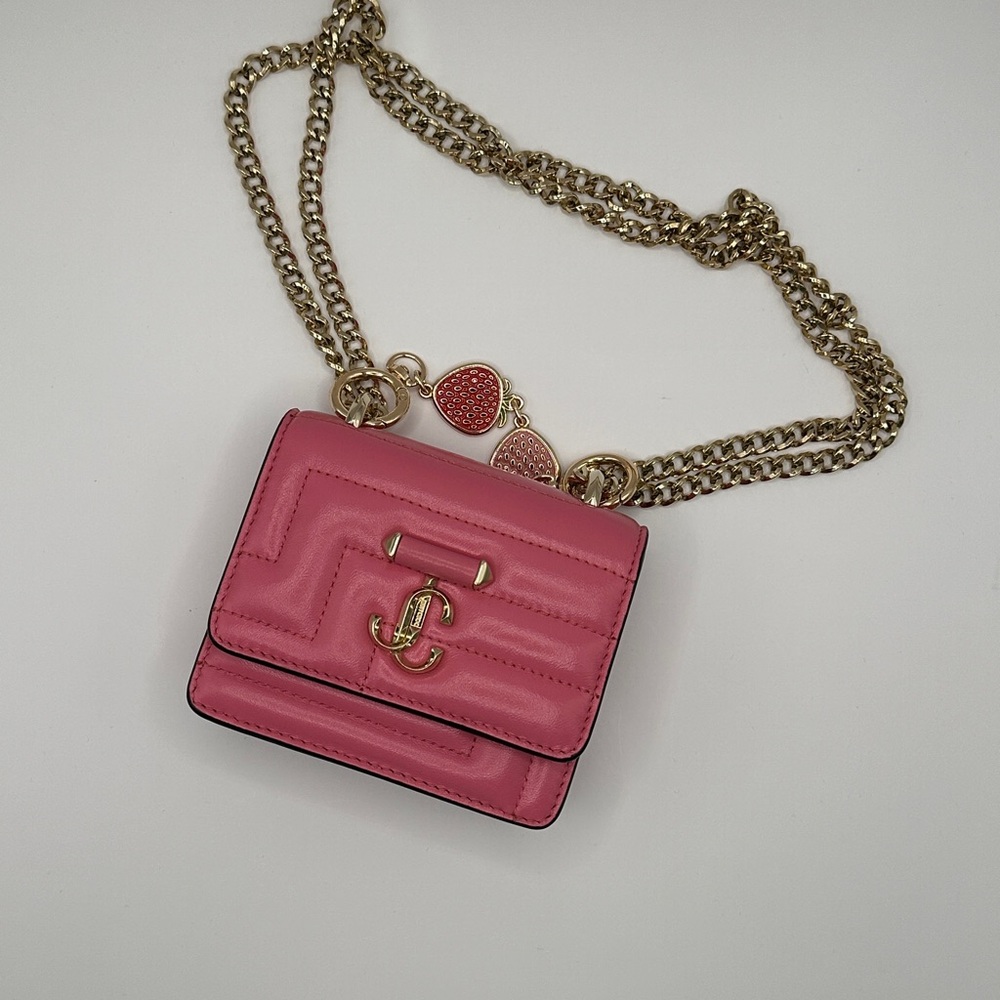 Jimmy Choo Pink Mini Bag with Gold Chain